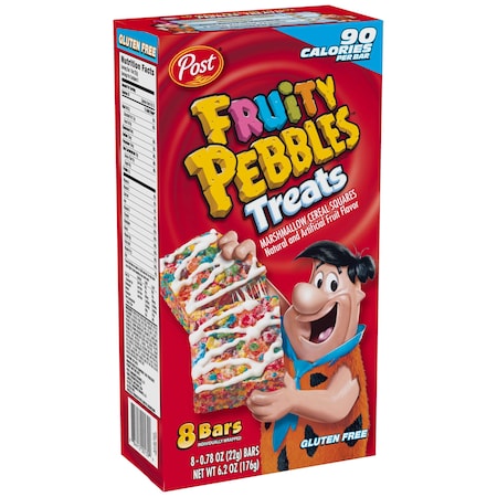 Post Post Gluten Free Fruity Pebbles Treats .78 oz., PK8 88114
